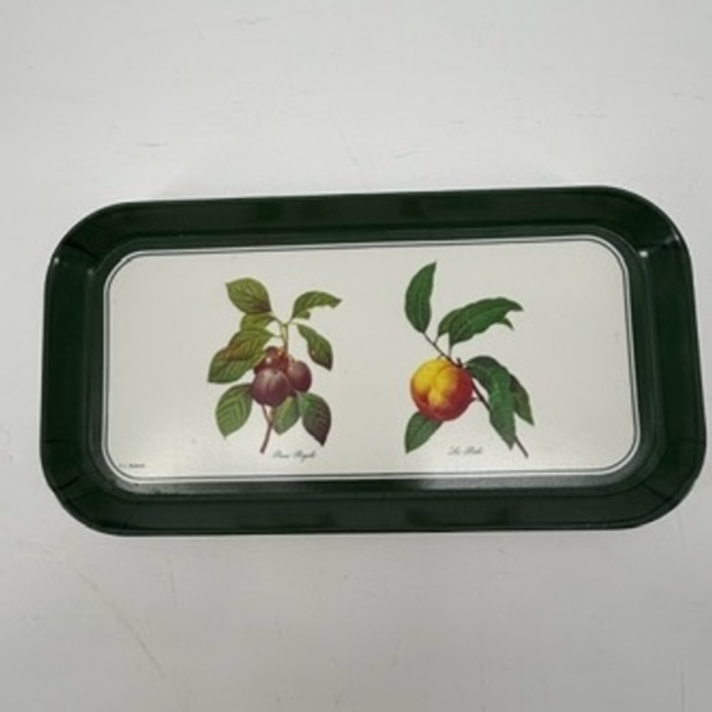 Design Imports PJ Redoute Botanical Fruit Melamine Tray Made in Italy Green 11in